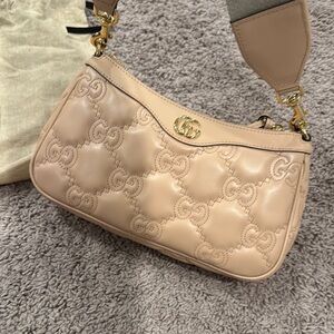 Gucci Nude Quilted Shoulder Bag